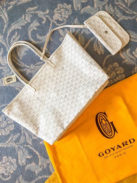 goyard white tote price|goyard tote where to buy.